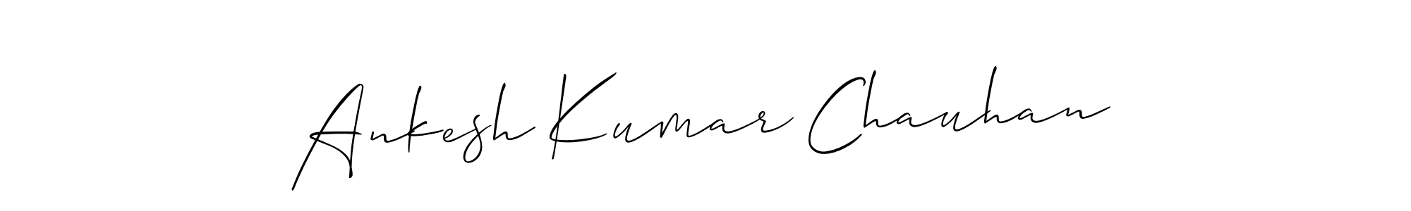 How to make Ankesh Kumar Chauhan name signature. Use Allison_Script style for creating short signs online. This is the latest handwritten sign. Ankesh Kumar Chauhan signature style 2 images and pictures png