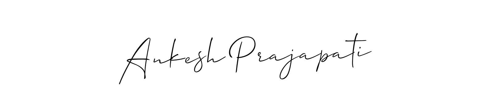 How to make Ankesh Prajapati name signature. Use Allison_Script style for creating short signs online. This is the latest handwritten sign. Ankesh Prajapati signature style 2 images and pictures png