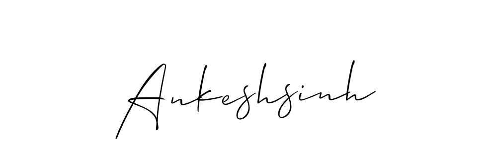 Also we have Ankeshsinh name is the best signature style. Create professional handwritten signature collection using Allison_Script autograph style. Ankeshsinh signature style 2 images and pictures png