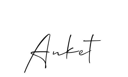 Design your own signature with our free online signature maker. With this signature software, you can create a handwritten (Allison_Script) signature for name Anket. Anket signature style 2 images and pictures png