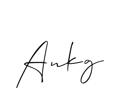 Design your own signature with our free online signature maker. With this signature software, you can create a handwritten (Allison_Script) signature for name Ankg. Ankg signature style 2 images and pictures png