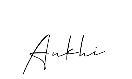 Use a signature maker to create a handwritten signature online. With this signature software, you can design (Allison_Script) your own signature for name Ankhi. Ankhi signature style 2 images and pictures png