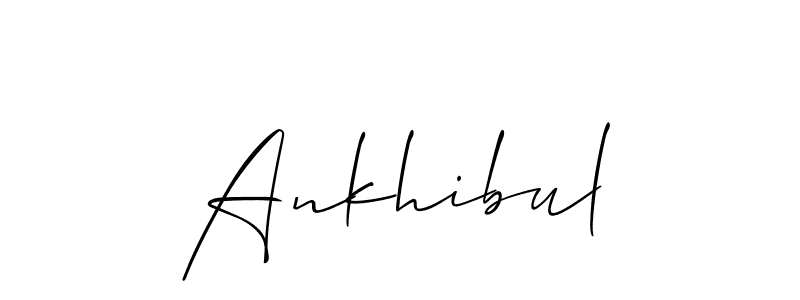 How to make Ankhibul name signature. Use Allison_Script style for creating short signs online. This is the latest handwritten sign. Ankhibul signature style 2 images and pictures png