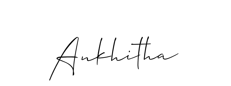 Design your own signature with our free online signature maker. With this signature software, you can create a handwritten (Allison_Script) signature for name Ankhitha. Ankhitha signature style 2 images and pictures png
