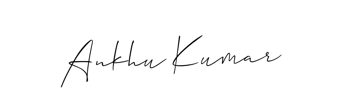 How to Draw Ankhu Kumar signature style? Allison_Script is a latest design signature styles for name Ankhu Kumar. Ankhu Kumar signature style 2 images and pictures png