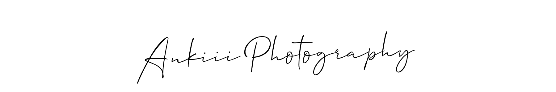 You should practise on your own different ways (Allison_Script) to write your name (Ankiii Photography) in signature. don't let someone else do it for you. Ankiii Photography signature style 2 images and pictures png