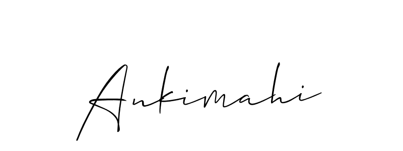 Make a beautiful signature design for name Ankimahi. With this signature (Allison_Script) style, you can create a handwritten signature for free. Ankimahi signature style 2 images and pictures png