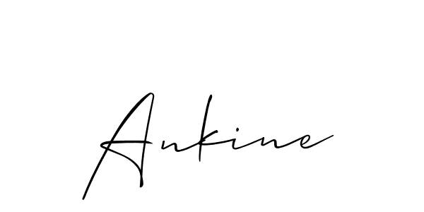 Use a signature maker to create a handwritten signature online. With this signature software, you can design (Allison_Script) your own signature for name Ankine. Ankine signature style 2 images and pictures png