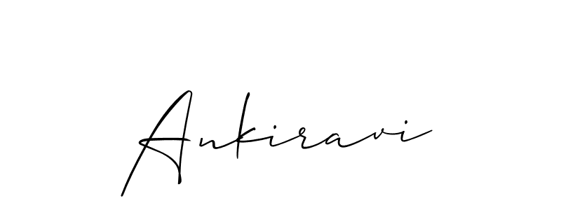 Create a beautiful signature design for name Ankiravi. With this signature (Allison_Script) fonts, you can make a handwritten signature for free. Ankiravi signature style 2 images and pictures png