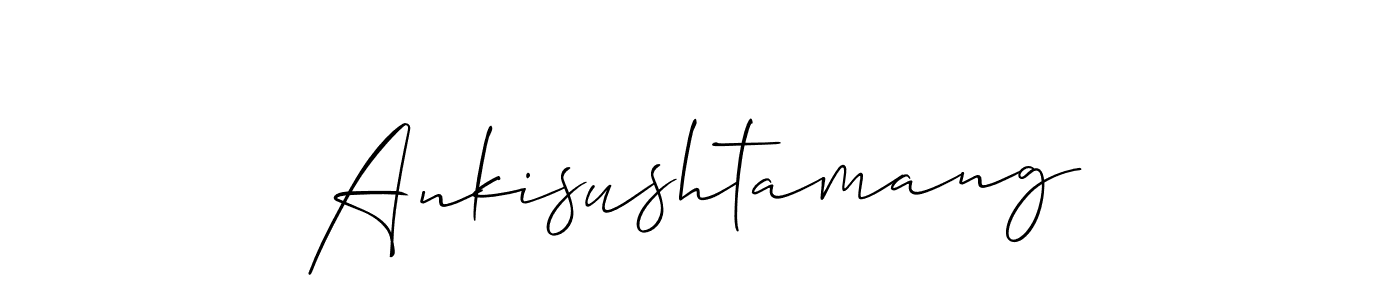 Create a beautiful signature design for name Ankisushtamang. With this signature (Allison_Script) fonts, you can make a handwritten signature for free. Ankisushtamang signature style 2 images and pictures png