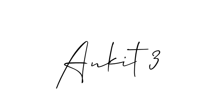 Use a signature maker to create a handwritten signature online. With this signature software, you can design (Allison_Script) your own signature for name Ankit 3. Ankit 3 signature style 2 images and pictures png