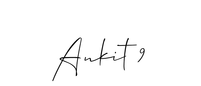 The best way (Allison_Script) to make a short signature is to pick only two or three words in your name. The name Ankit 9 include a total of six letters. For converting this name. Ankit 9 signature style 2 images and pictures png