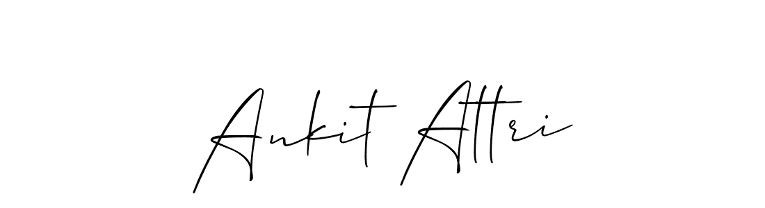 You should practise on your own different ways (Allison_Script) to write your name (Ankit Attri) in signature. don't let someone else do it for you. Ankit Attri signature style 2 images and pictures png