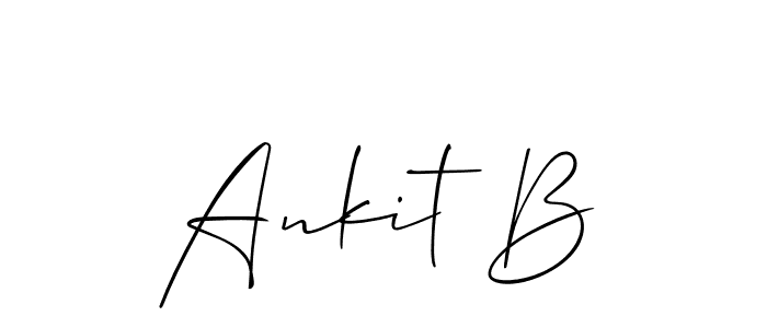 Make a beautiful signature design for name Ankit B. With this signature (Allison_Script) style, you can create a handwritten signature for free. Ankit B signature style 2 images and pictures png