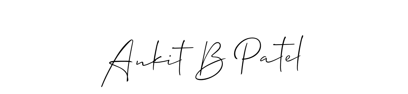 Make a beautiful signature design for name Ankit B Patel. With this signature (Allison_Script) style, you can create a handwritten signature for free. Ankit B Patel signature style 2 images and pictures png