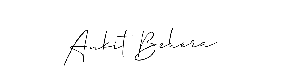 Use a signature maker to create a handwritten signature online. With this signature software, you can design (Allison_Script) your own signature for name Ankit Behera. Ankit Behera signature style 2 images and pictures png