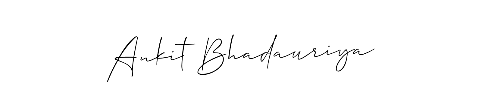 Use a signature maker to create a handwritten signature online. With this signature software, you can design (Allison_Script) your own signature for name Ankit Bhadauriya. Ankit Bhadauriya signature style 2 images and pictures png