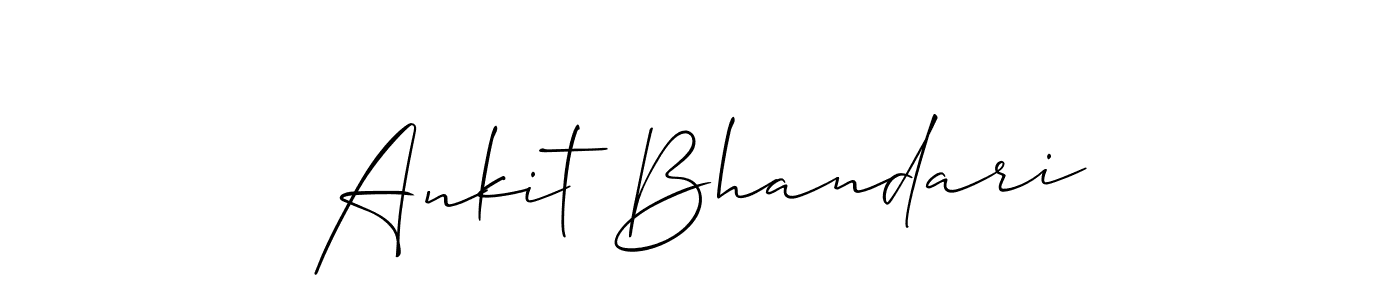 How to make Ankit Bhandari name signature. Use Allison_Script style for creating short signs online. This is the latest handwritten sign. Ankit Bhandari signature style 2 images and pictures png
