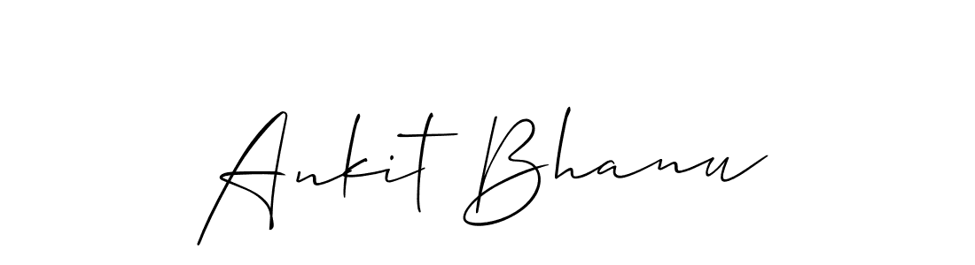 How to make Ankit Bhanu name signature. Use Allison_Script style for creating short signs online. This is the latest handwritten sign. Ankit Bhanu signature style 2 images and pictures png