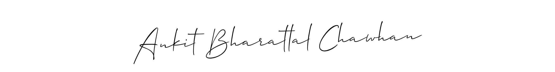 Allison_Script is a professional signature style that is perfect for those who want to add a touch of class to their signature. It is also a great choice for those who want to make their signature more unique. Get Ankit Bharatlal Chawhan name to fancy signature for free. Ankit Bharatlal Chawhan signature style 2 images and pictures png