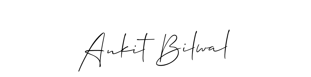 Also we have Ankit Bilwal name is the best signature style. Create professional handwritten signature collection using Allison_Script autograph style. Ankit Bilwal signature style 2 images and pictures png