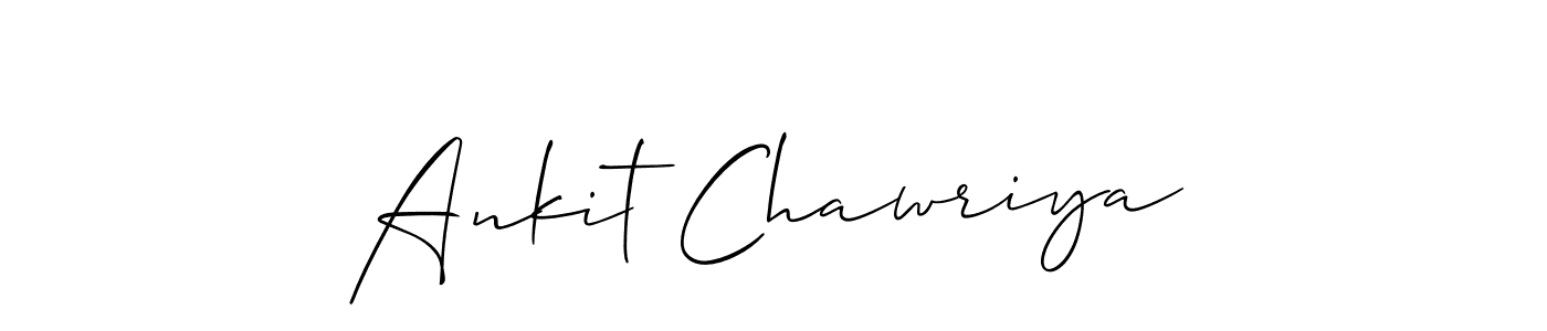 if you are searching for the best signature style for your name Ankit Chawriya. so please give up your signature search. here we have designed multiple signature styles  using Allison_Script. Ankit Chawriya signature style 2 images and pictures png