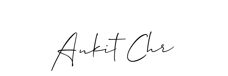 The best way (Allison_Script) to make a short signature is to pick only two or three words in your name. The name Ankit Chr include a total of six letters. For converting this name. Ankit Chr signature style 2 images and pictures png