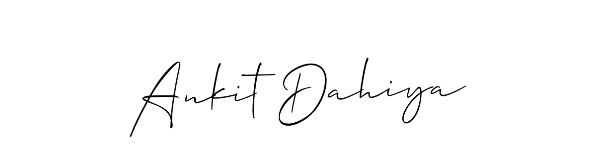 How to make Ankit Dahiya name signature. Use Allison_Script style for creating short signs online. This is the latest handwritten sign. Ankit Dahiya signature style 2 images and pictures png