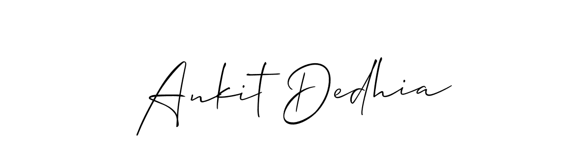 Design your own signature with our free online signature maker. With this signature software, you can create a handwritten (Allison_Script) signature for name Ankit Dedhia. Ankit Dedhia signature style 2 images and pictures png