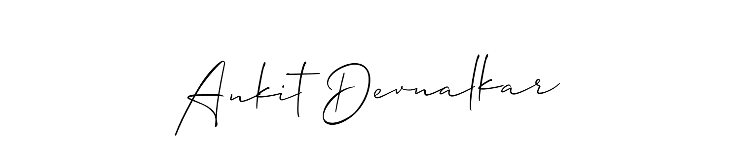 How to make Ankit Devnalkar signature? Allison_Script is a professional autograph style. Create handwritten signature for Ankit Devnalkar name. Ankit Devnalkar signature style 2 images and pictures png