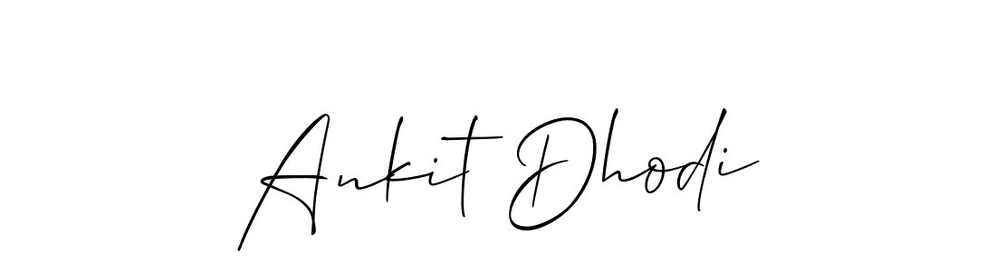 Allison_Script is a professional signature style that is perfect for those who want to add a touch of class to their signature. It is also a great choice for those who want to make their signature more unique. Get Ankit Dhodi name to fancy signature for free. Ankit Dhodi signature style 2 images and pictures png