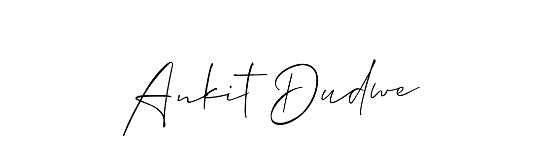 How to make Ankit Dudwe name signature. Use Allison_Script style for creating short signs online. This is the latest handwritten sign. Ankit Dudwe signature style 2 images and pictures png