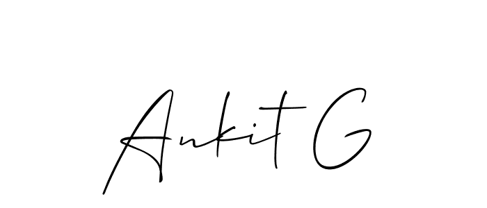 Make a beautiful signature design for name Ankit G. With this signature (Allison_Script) style, you can create a handwritten signature for free. Ankit G signature style 2 images and pictures png