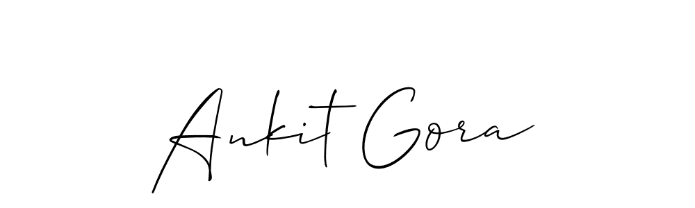 if you are searching for the best signature style for your name Ankit Gora. so please give up your signature search. here we have designed multiple signature styles  using Allison_Script. Ankit Gora signature style 2 images and pictures png