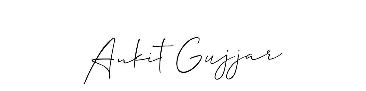 This is the best signature style for the Ankit Gujjar name. Also you like these signature font (Allison_Script). Mix name signature. Ankit Gujjar signature style 2 images and pictures png