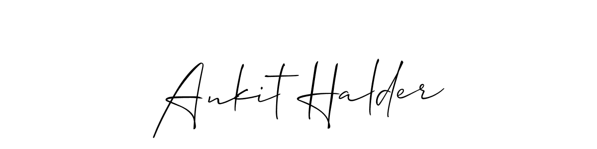 Allison_Script is a professional signature style that is perfect for those who want to add a touch of class to their signature. It is also a great choice for those who want to make their signature more unique. Get Ankit Halder name to fancy signature for free. Ankit Halder signature style 2 images and pictures png