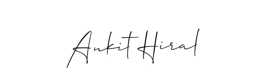 if you are searching for the best signature style for your name Ankit Hiral. so please give up your signature search. here we have designed multiple signature styles  using Allison_Script. Ankit Hiral signature style 2 images and pictures png