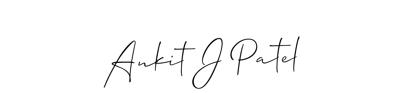 Design your own signature with our free online signature maker. With this signature software, you can create a handwritten (Allison_Script) signature for name Ankit J Patel. Ankit J Patel signature style 2 images and pictures png