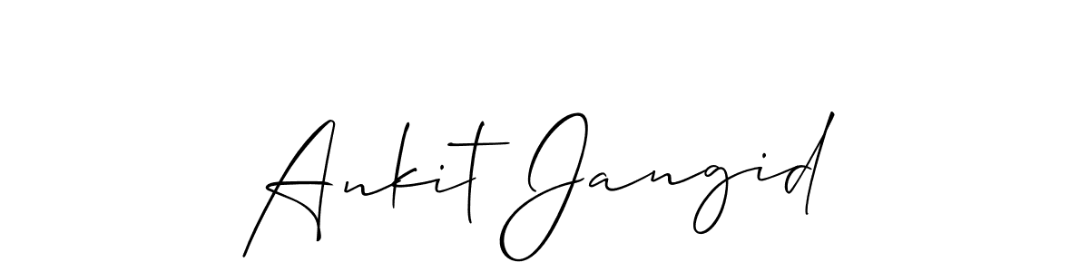 Ankit Jangid stylish signature style. Best Handwritten Sign (Allison_Script) for my name. Handwritten Signature Collection Ideas for my name Ankit Jangid. Ankit Jangid signature style 2 images and pictures png