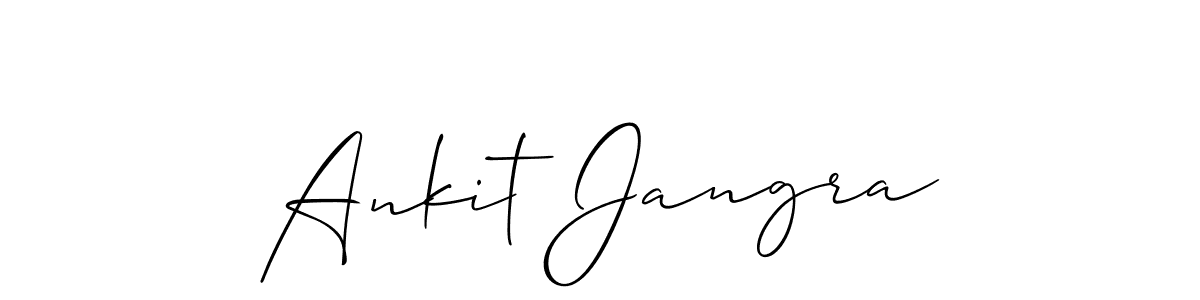 Also we have Ankit Jangra name is the best signature style. Create professional handwritten signature collection using Allison_Script autograph style. Ankit Jangra signature style 2 images and pictures png