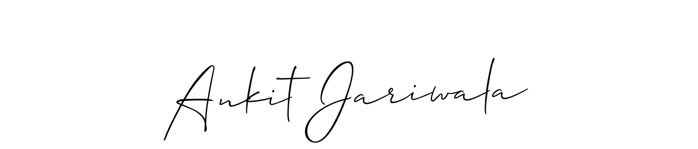 Create a beautiful signature design for name Ankit Jariwala. With this signature (Allison_Script) fonts, you can make a handwritten signature for free. Ankit Jariwala signature style 2 images and pictures png