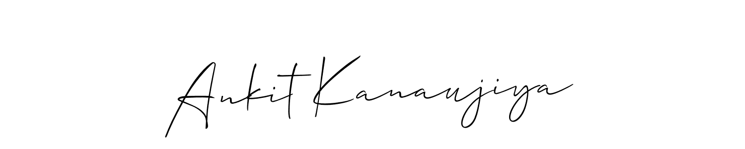 Also You can easily find your signature by using the search form. We will create Ankit Kanaujiya name handwritten signature images for you free of cost using Allison_Script sign style. Ankit Kanaujiya signature style 2 images and pictures png