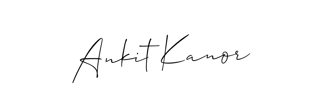 It looks lik you need a new signature style for name Ankit Kanor. Design unique handwritten (Allison_Script) signature with our free signature maker in just a few clicks. Ankit Kanor signature style 2 images and pictures png