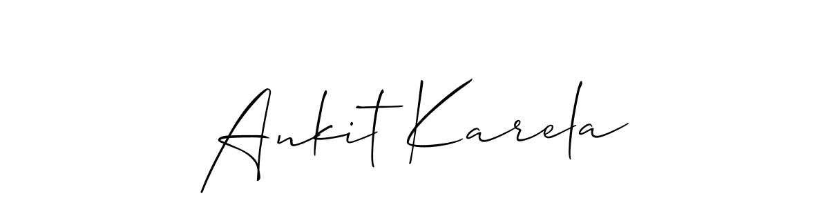 Best and Professional Signature Style for Ankit Karela. Allison_Script Best Signature Style Collection. Ankit Karela signature style 2 images and pictures png