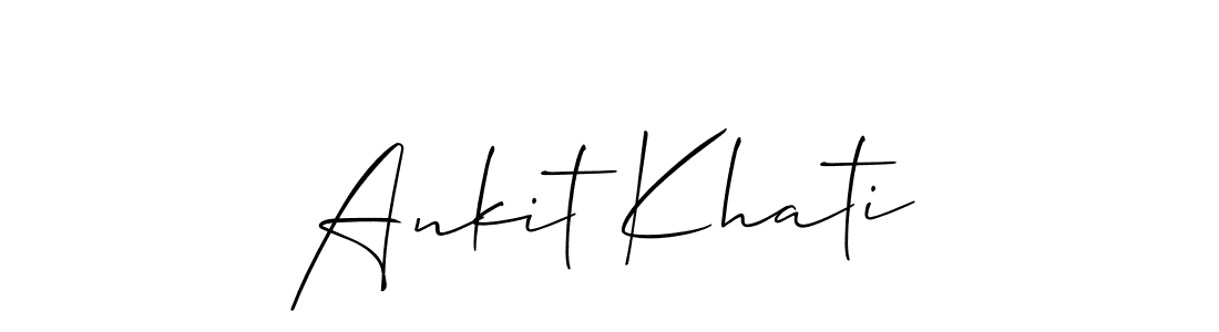 if you are searching for the best signature style for your name Ankit Khati. so please give up your signature search. here we have designed multiple signature styles  using Allison_Script. Ankit Khati signature style 2 images and pictures png