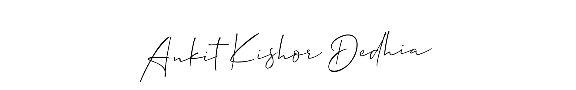 Design your own signature with our free online signature maker. With this signature software, you can create a handwritten (Allison_Script) signature for name Ankit Kishor Dedhia. Ankit Kishor Dedhia signature style 2 images and pictures png