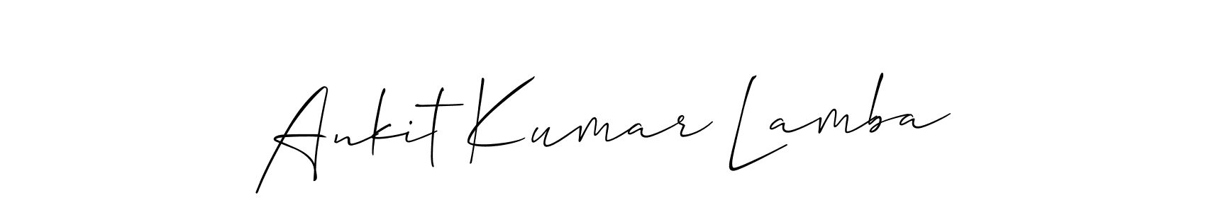 Create a beautiful signature design for name Ankit Kumar Lamba. With this signature (Allison_Script) fonts, you can make a handwritten signature for free. Ankit Kumar Lamba signature style 2 images and pictures png