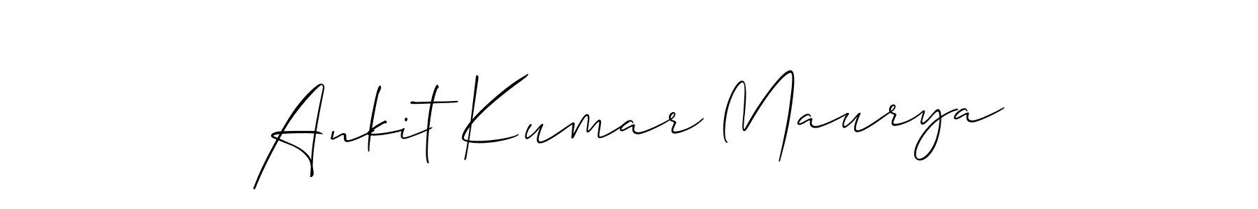 Use a signature maker to create a handwritten signature online. With this signature software, you can design (Allison_Script) your own signature for name Ankit Kumar Maurya. Ankit Kumar Maurya signature style 2 images and pictures png