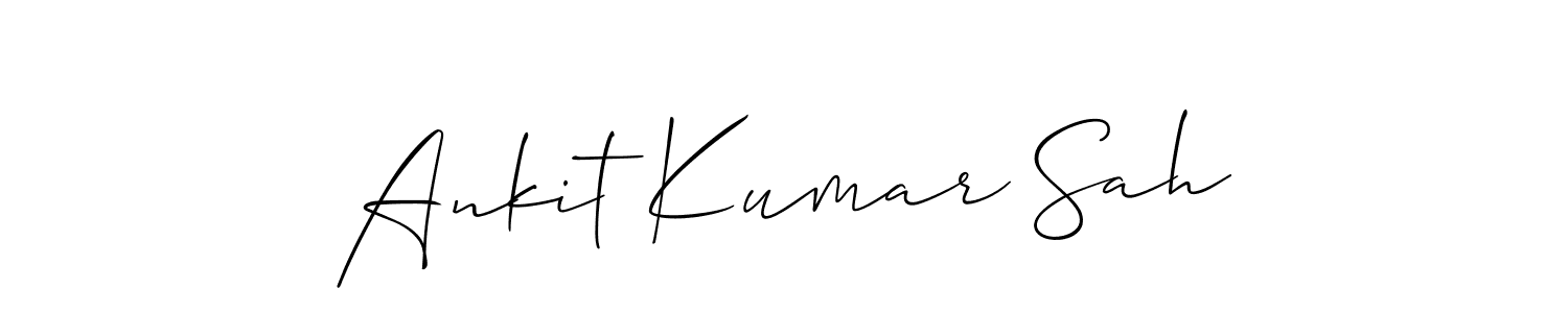 Allison_Script is a professional signature style that is perfect for those who want to add a touch of class to their signature. It is also a great choice for those who want to make their signature more unique. Get Ankit Kumar Sah name to fancy signature for free. Ankit Kumar Sah signature style 2 images and pictures png