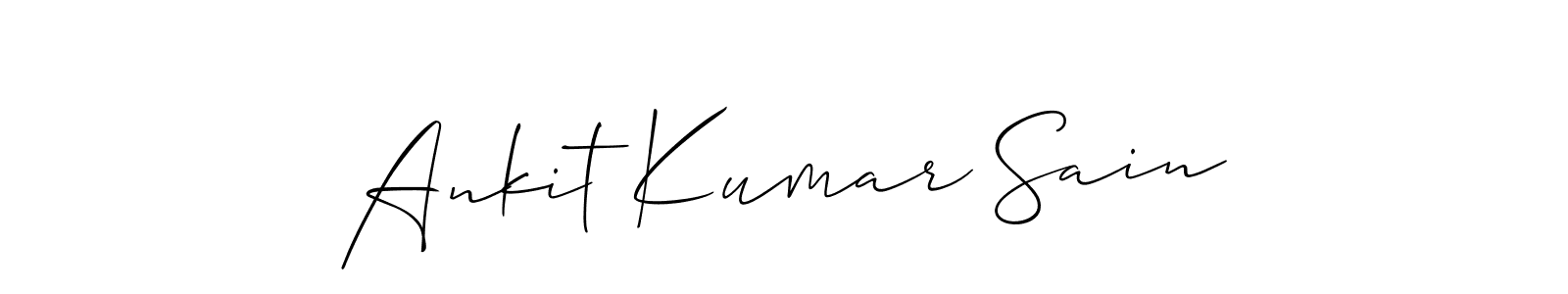 You should practise on your own different ways (Allison_Script) to write your name (Ankit Kumar Sain) in signature. don't let someone else do it for you. Ankit Kumar Sain signature style 2 images and pictures png